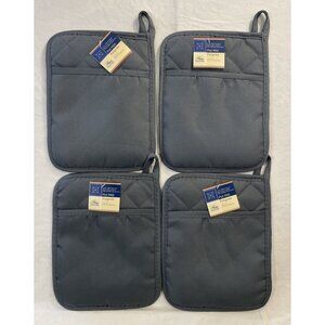 Lot of 4 Home Collection Gray Neoprene Pot Holders Mitts NWT